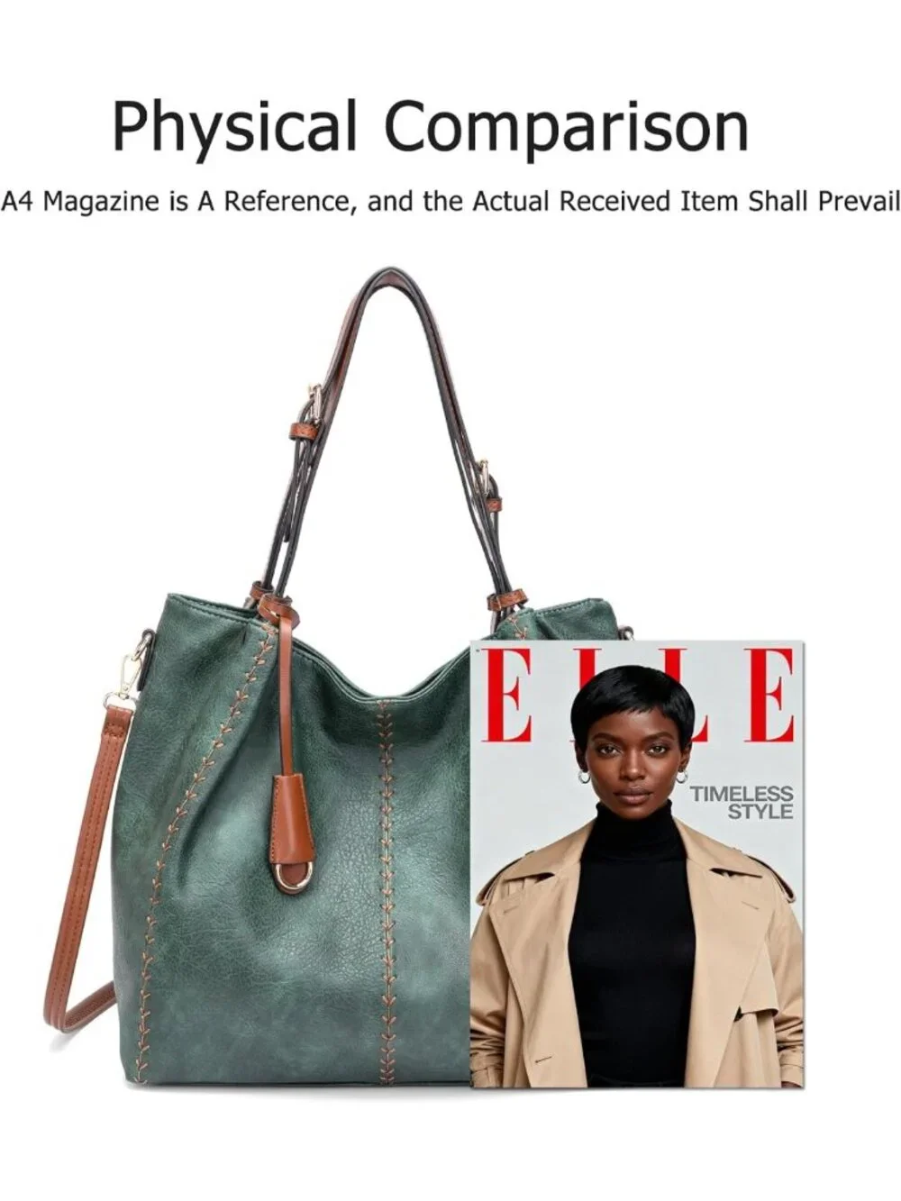 Chic Vintage PU Hobo Shoulder Bag | Rivet Detail Bucket Tote Purse